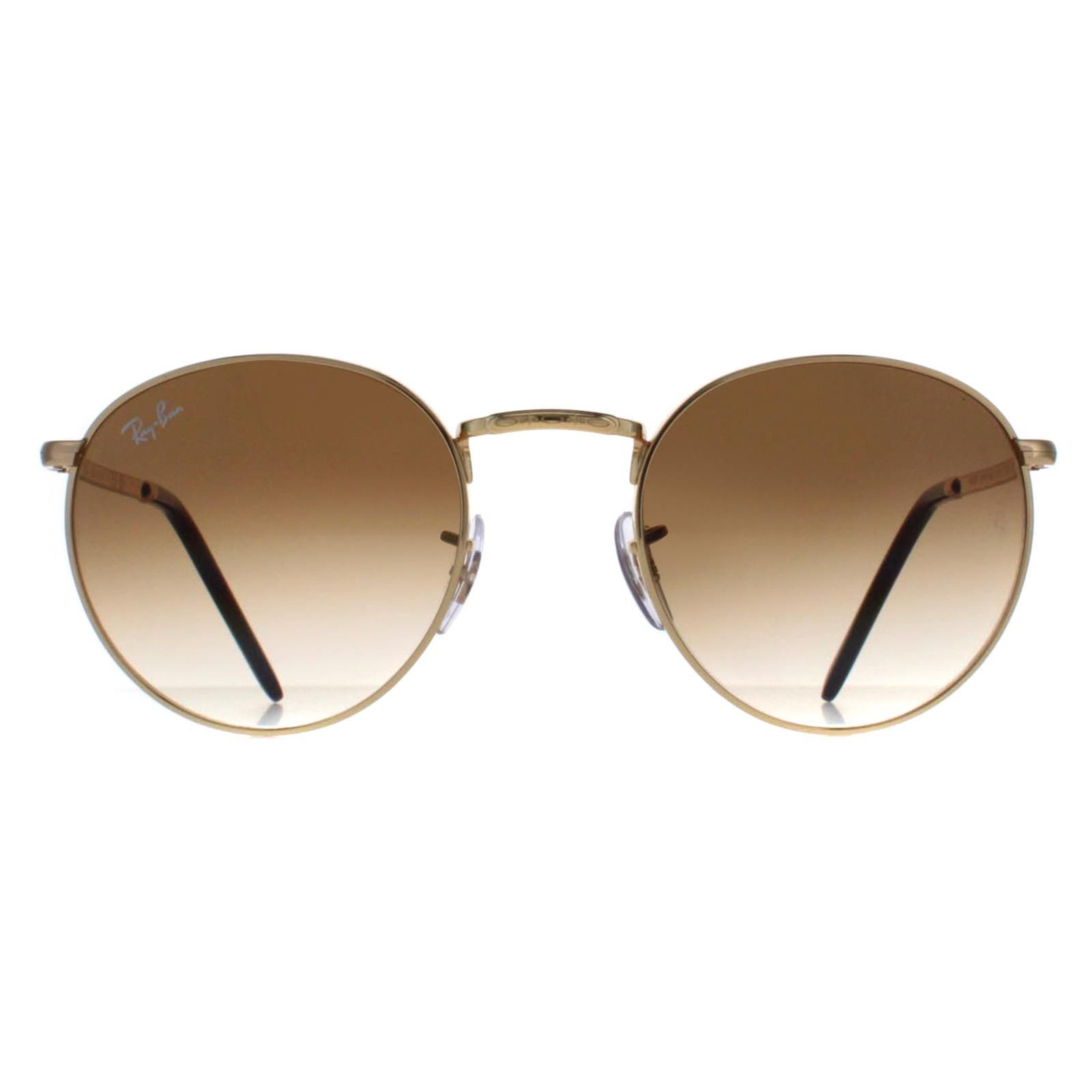 Round Gold Brown Gradient RB3637 New Round